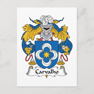 Carvalho Family Crest Postcard