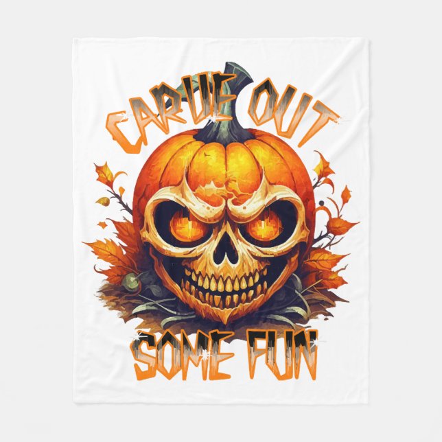 Carve Out Some Fun Fleece Blanket (Front)