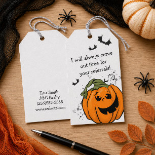Carve out Time for Your Referrals Halloween Gift Tags