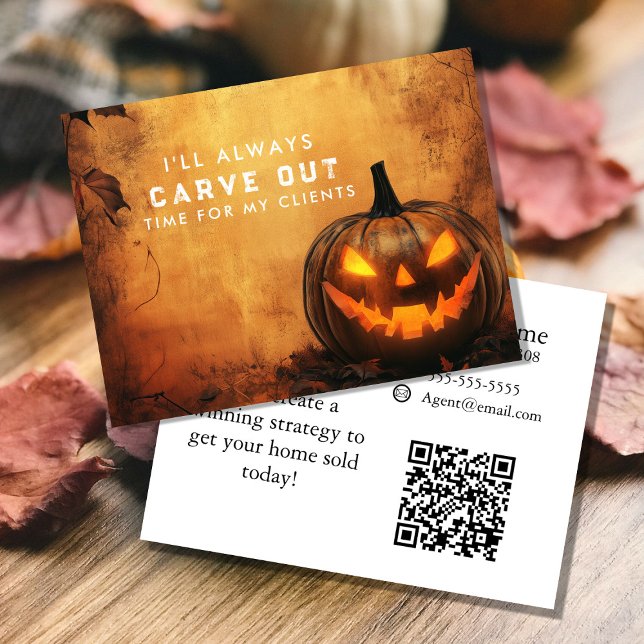 Carve Out Time Pumpkin Referral Program Announcement Postcard (Creator Uploaded)