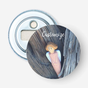 Carved angel in tree Thunder Cove Bottle Opener