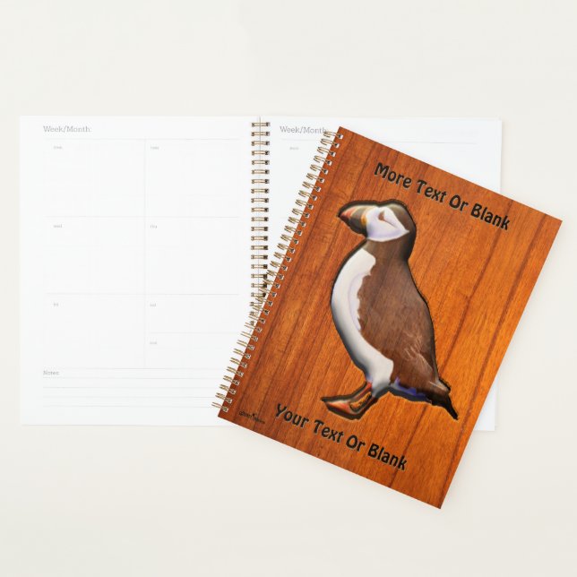 Carved Atlantic Puffin Planner (Display)