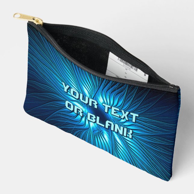 Carved Blue Star Accessory Pouch (Open)