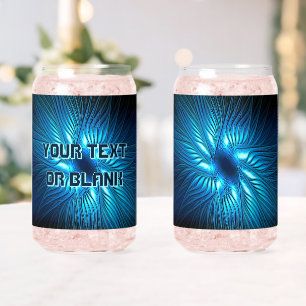 Carved Blue Star Canvas Print Can Glass