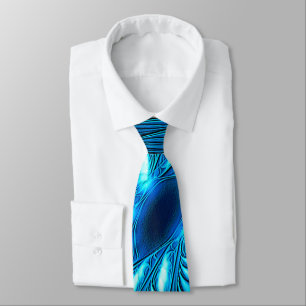 Carved Blue Star Neck Tie
