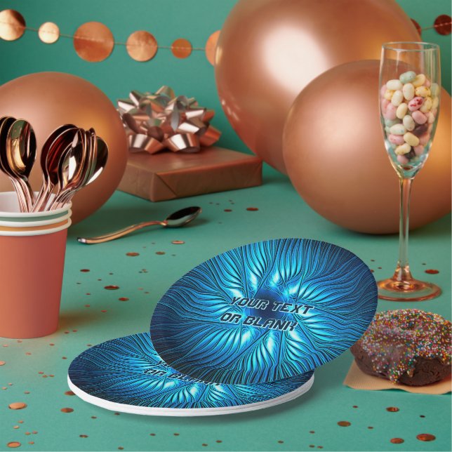 Carved Blue Star Paper Plate (Multi)