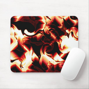 Carved bonfire on dark background mouse mat