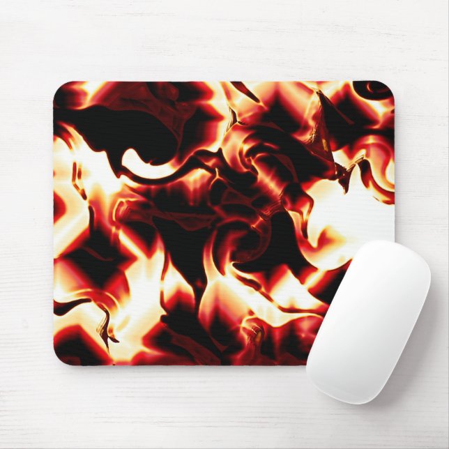Carved bonfire on dark background mouse mat (With Mouse)