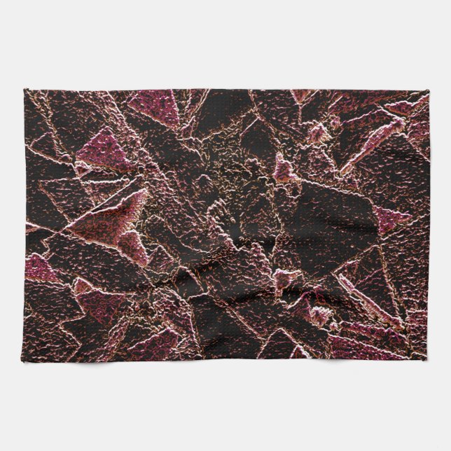 Carved brown rock style texture tea towel (Horizontal)