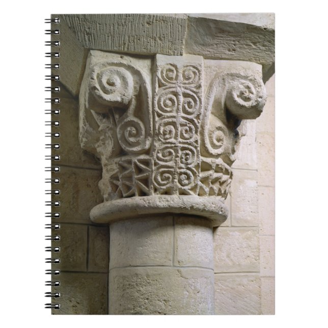 Carved column decorated with croziers and spirals notebook (Front)