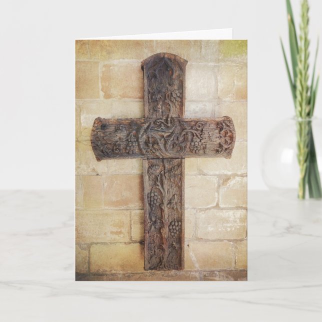 Carved Cross Holiday Card (Front)