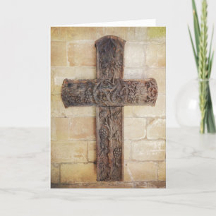 Carved Cross Holiday Card