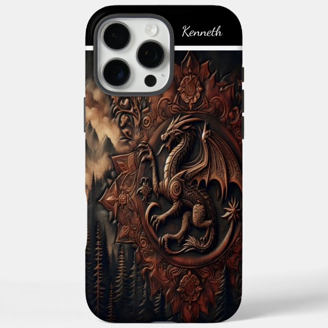 Carved Dragon On Mountain Peak Case-Mate iPhone Case (Back)