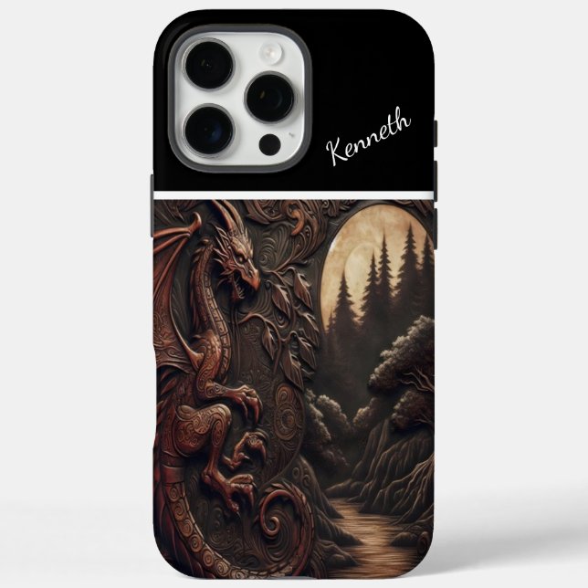 Carved Dragon Under Moonlight Case-Mate iPhone Case (Back)