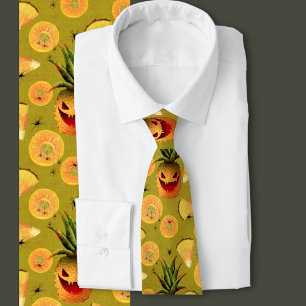 Carved Halloween  Pineapple  Tie