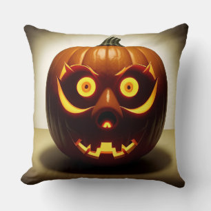 Carved Halloween Pumpkin Cushion