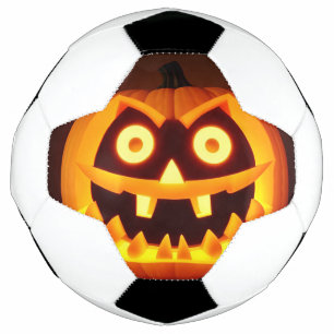 Carved Halloween Pumpkin Football