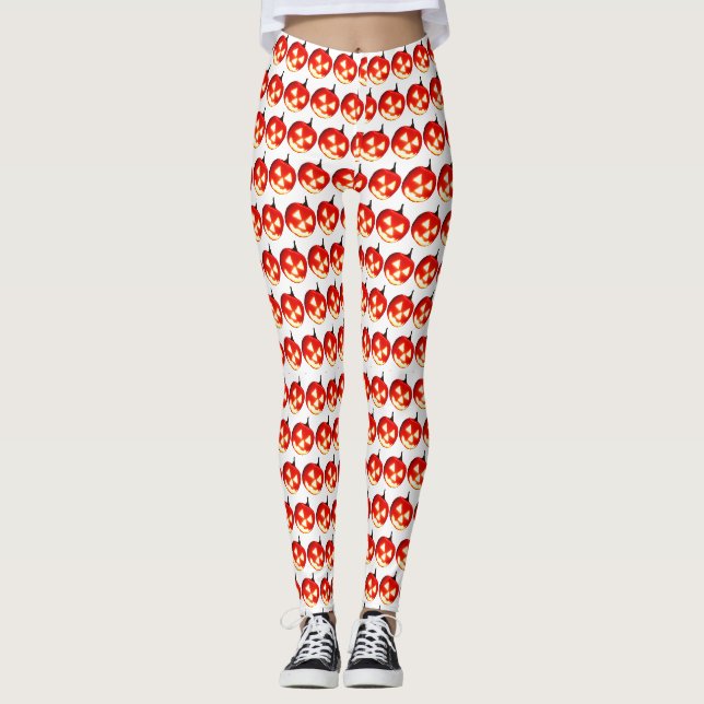 Carved Halloween Pumpkins Leggings (Front)