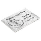 Carved Hearts Birch Tree Bark Guest Book