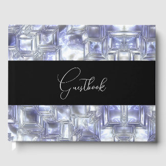 Carved Ice Texture Wedding Guest Book