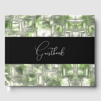 Carved Ice Texture Wedding Guest Book