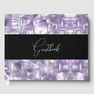 Carved Ice Texture Wedding Guest Book
