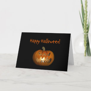 Carved Jack O'Lantern Halloween Card