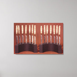 Carved Knife Handles Showing English Monarchs Canvas Print