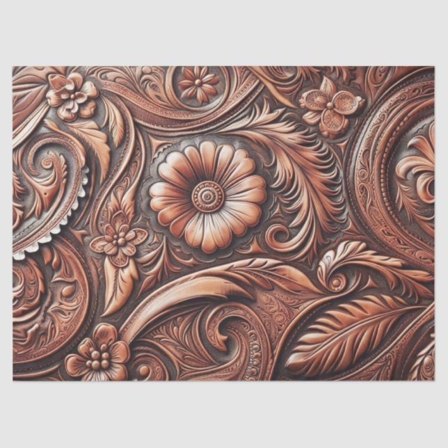 Carved Leather 7 Tissue Paper (Front)