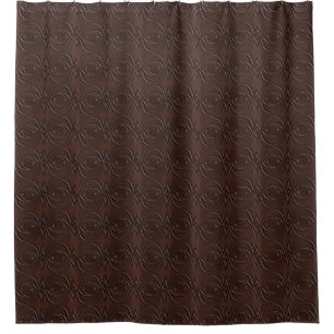 Carved Leather Look Brown Seamless Pattern Shower Curtain