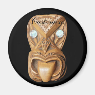 Carved Maori Tiki Face Thunder_Cove Magnet
