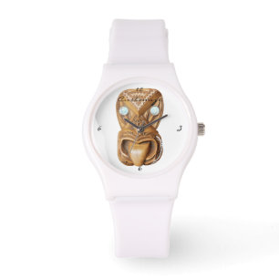 Carved Maori Tiki Face Thunder_Cove Watch