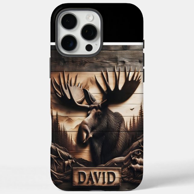Carved Moose In Forest Case-Mate iPhone Case (Back)