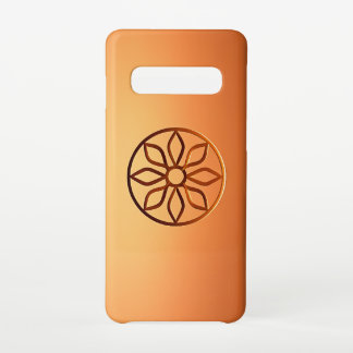 Carved Motif Design on Brown Samsung Galaxy Case