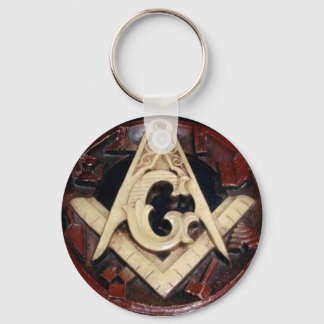 Carved Plaque Masonic Key Chain