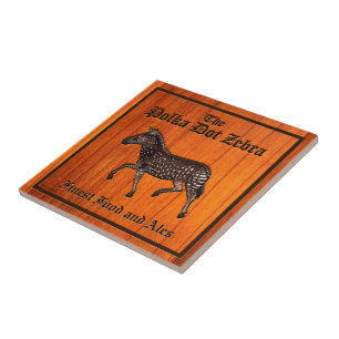 Carved Polka Dot Zebra English Pub Tile
