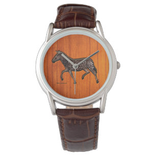 Carved Polka Dot Zebra Watch