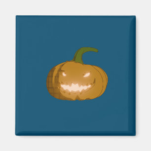 Carved Pumpkin Fridge Magnet