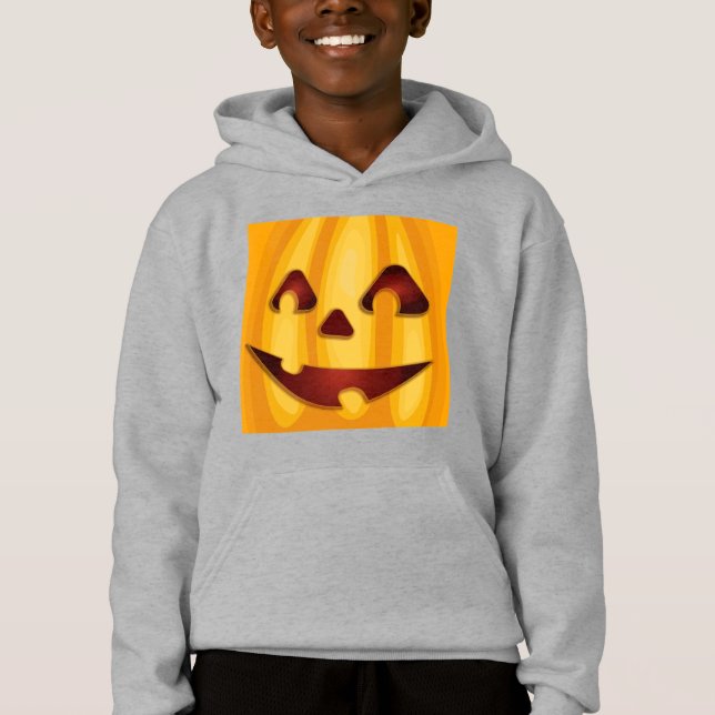 Carved pumpkin smiling Halloween design  (Front)