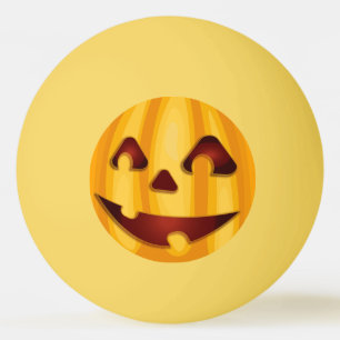 Carved pumpkin smiling Halloween design Ping Pong Ball