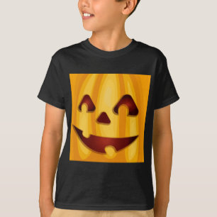 Carved pumpkin smiling Halloween design T-Shirt