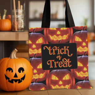 Carved Pumpkins Halloween Candy Bag