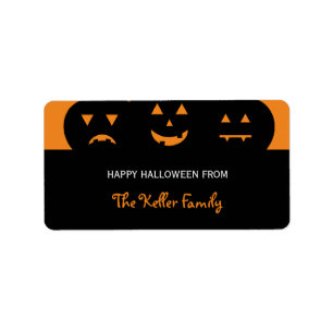 Carved Pumpkins Halloween Gift Labels