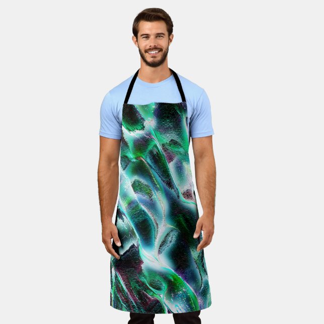 Carved roughness of virtual rivers and rainforest? apron (Worn)