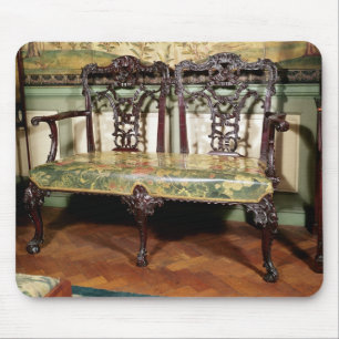 Carved sofa, with tapestry seat, similar to mouse mat