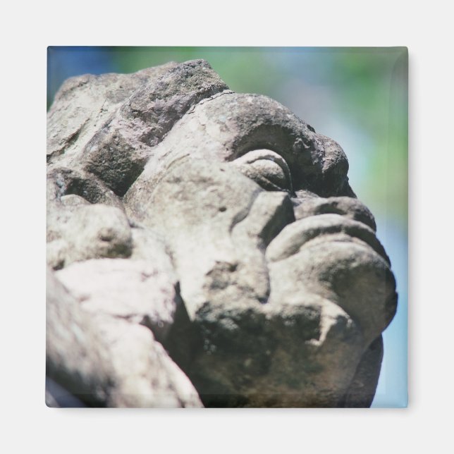 Carved Stone Figure Ancient Mayan Ruins Copan Magnet (Front)