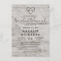 Carved Sweethearts Rustic Bridal Brunch Shower
