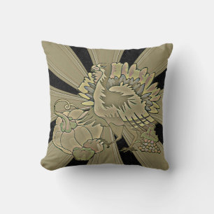 Carved Thanksgiving Turkey - Cushion