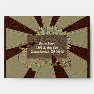 Carved Thanksgiving Turkey - Envelope