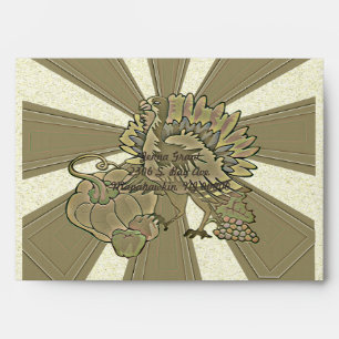 Carved Thanksgiving Turkey - Envelopes